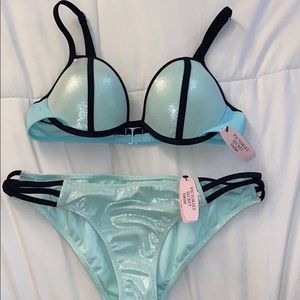 Victoria’s Secret metallic shine cheeky bikini NWT